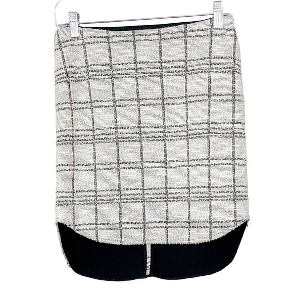 NEW Prose & Poetry Boucle Ecru & Black High Low Skirt, NWT Small, MSRP $200 - Picture 1 of 9